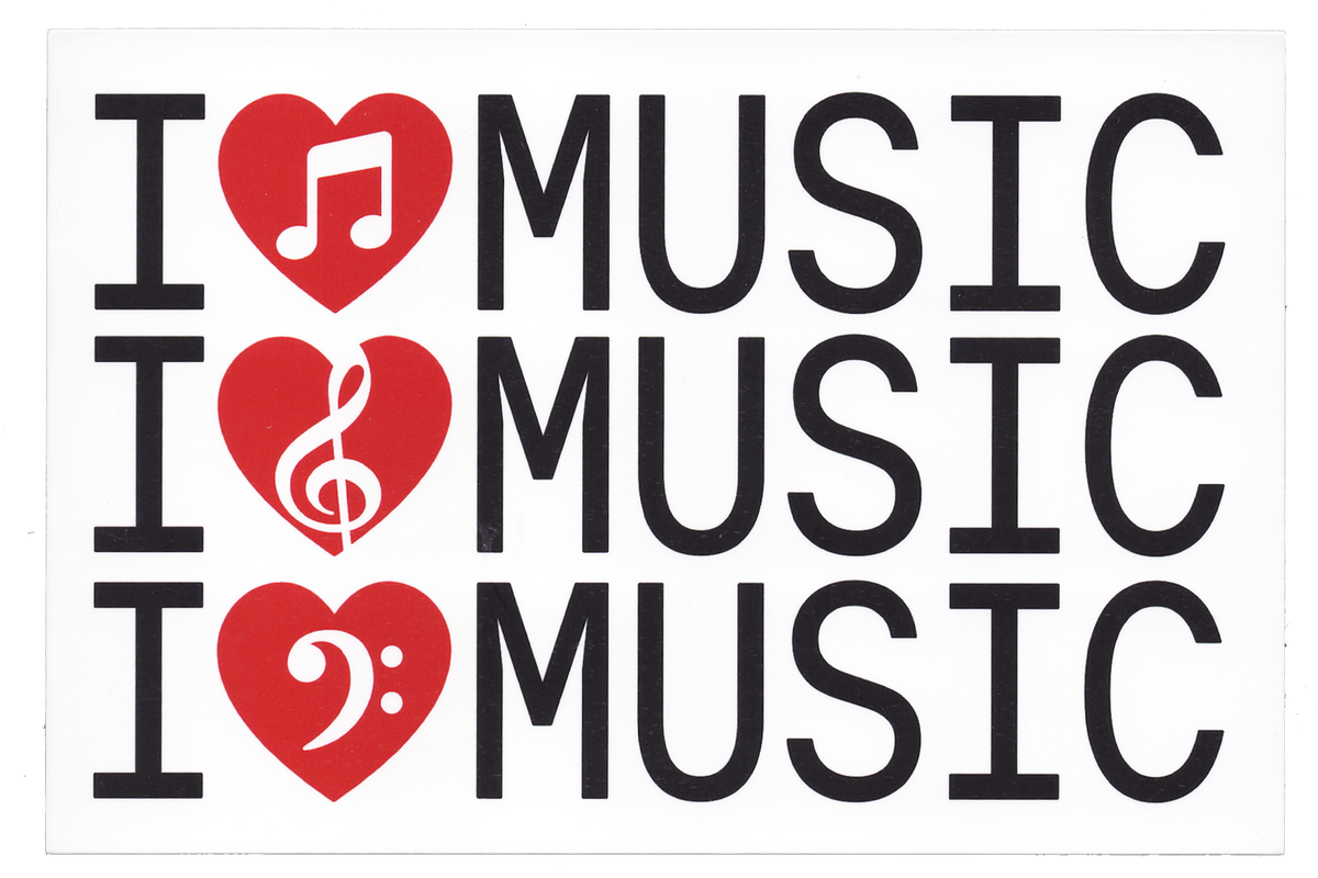 "I <3 Music" Postcard