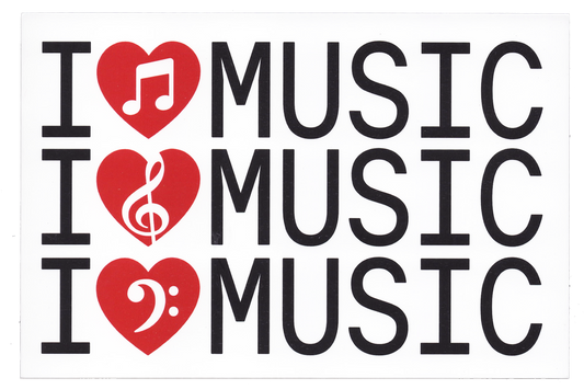 "I <3 Music" Postcard