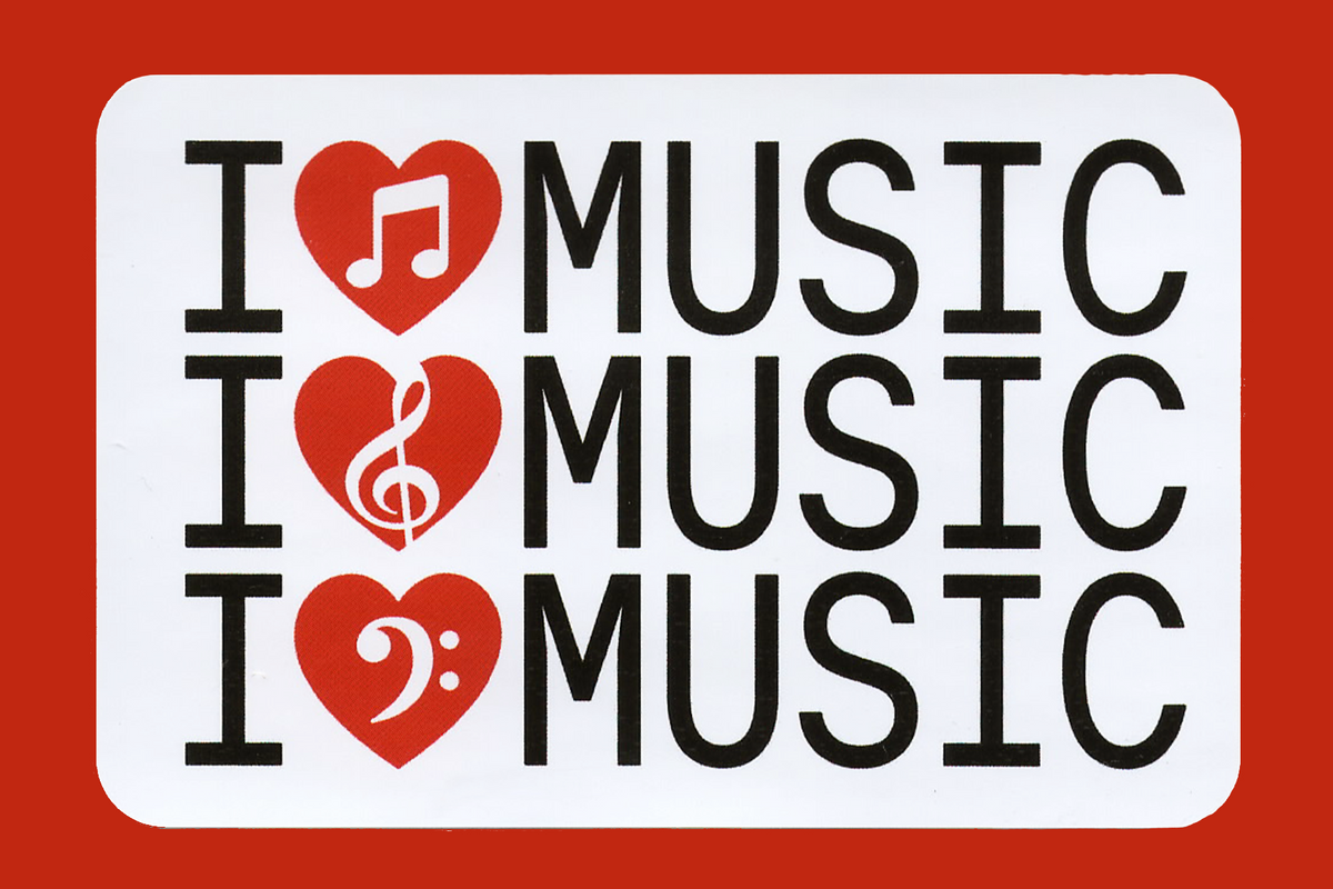"I <3 Music" Sticker
