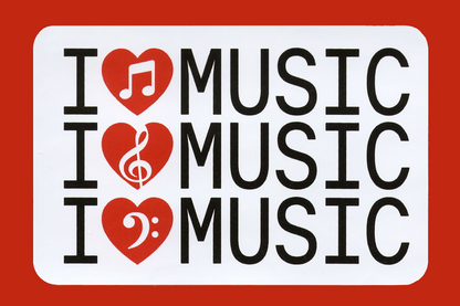 "I <3 Music" Sticker