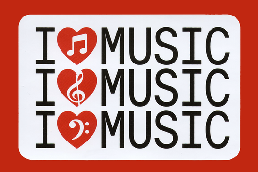"I <3 Music" Sticker